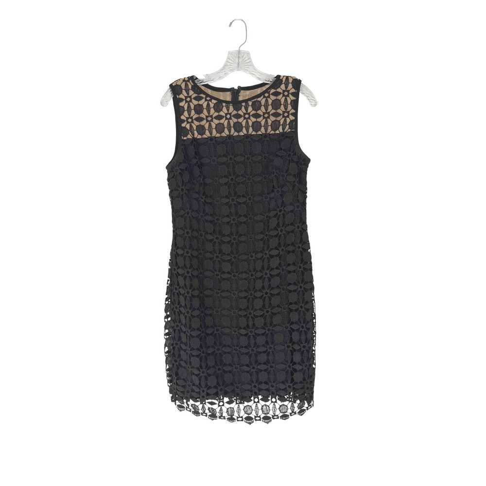Ralph Lauren Dress Women's Black Eyelet Sleeveless Event Formal Evening Size 12